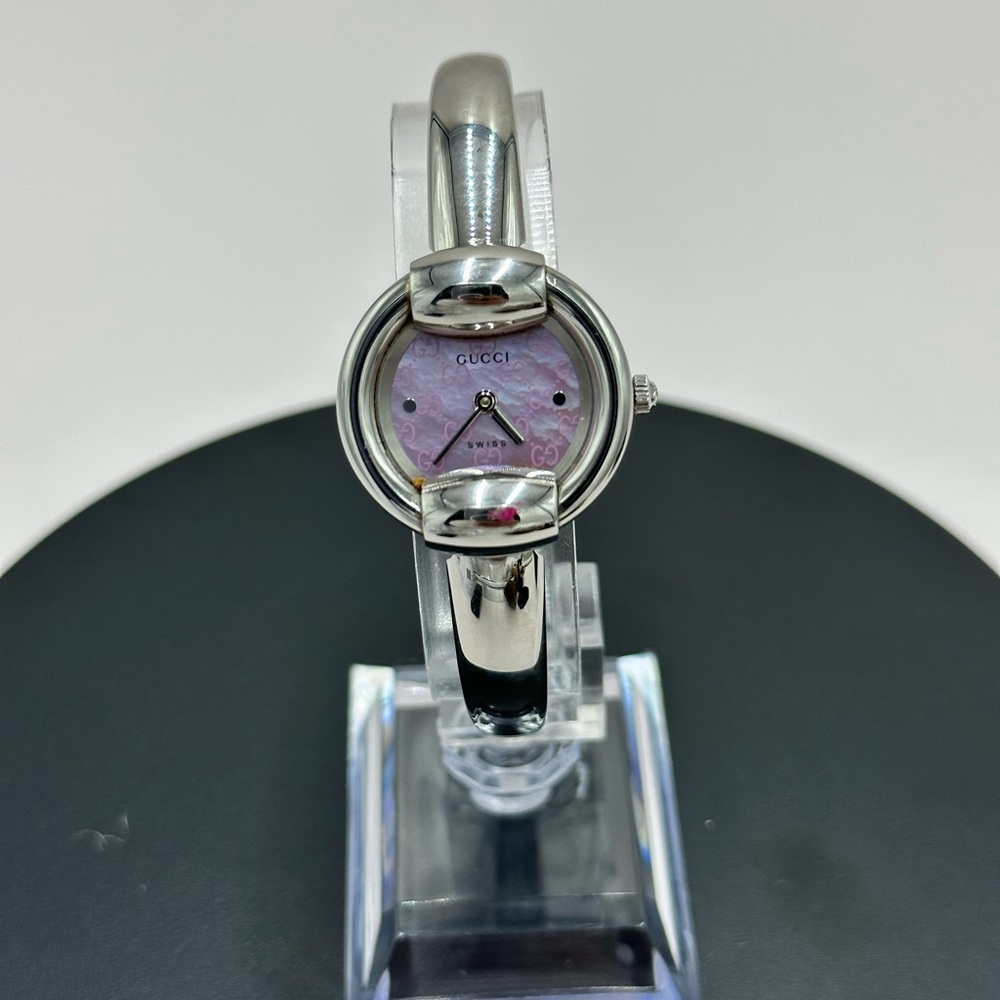 GUCCI Watch Ladies Gucci 1400L Pink Silver YA014513 - Picture 3 of 8